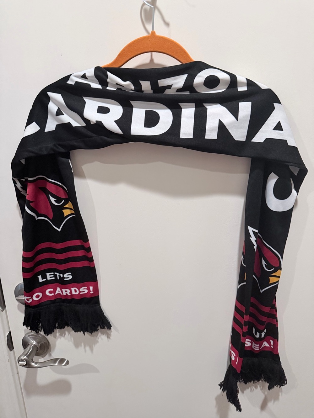 NFL Arizona Cardinals Black White Red Team Scarf & New Socks